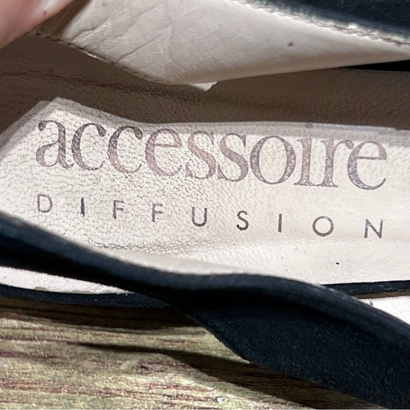 Accessoire Diffusion Black Suede Slingback Black Heels - Picture 8 of 10